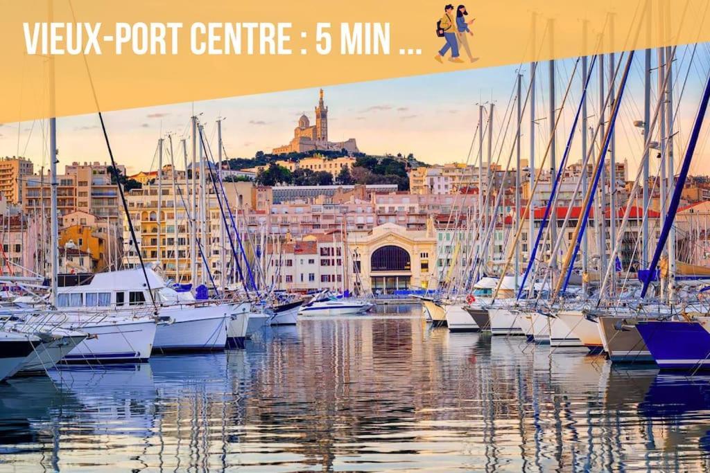 Divine Idylle Central Vieux-Port Terrasse Clim Marseille Eksteriør bilde